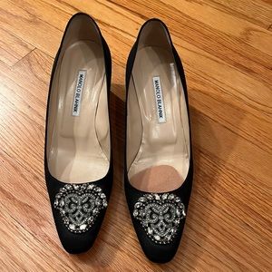 Manolo Blahnik slightly worn evening shoes black